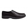 Pantofi barbati casual din piele naturala pe calapod lat Negru GKR1XN